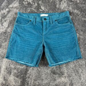 Carve Designs Oahu Raw Hem Corduroy Shorts Women's 2 Teal 6" Inseam